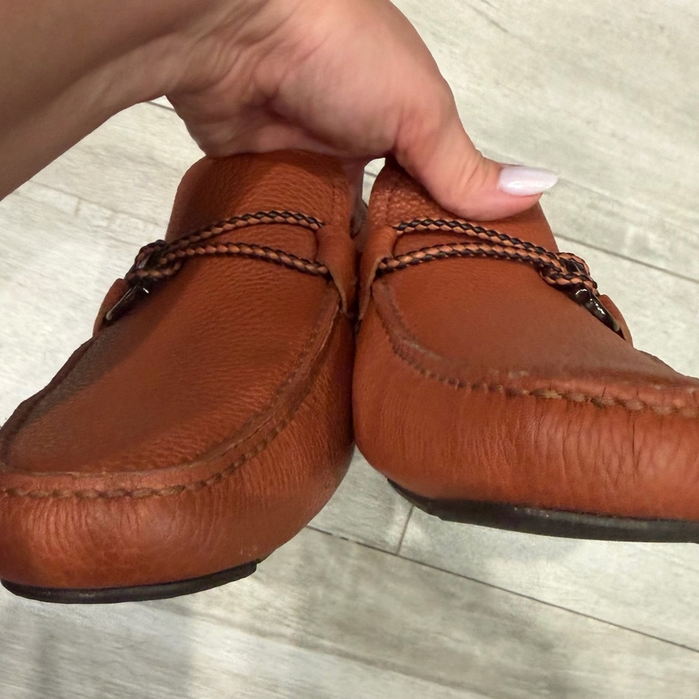 Salvatore Ferragamo Pebbled Leather Bit Loafer in Cognac Brown retail price $785 - Picture 9 of 9